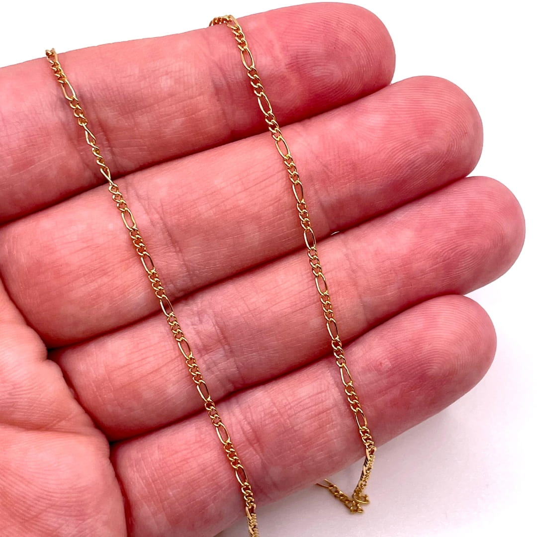 Gold filled hot sale figaro chain