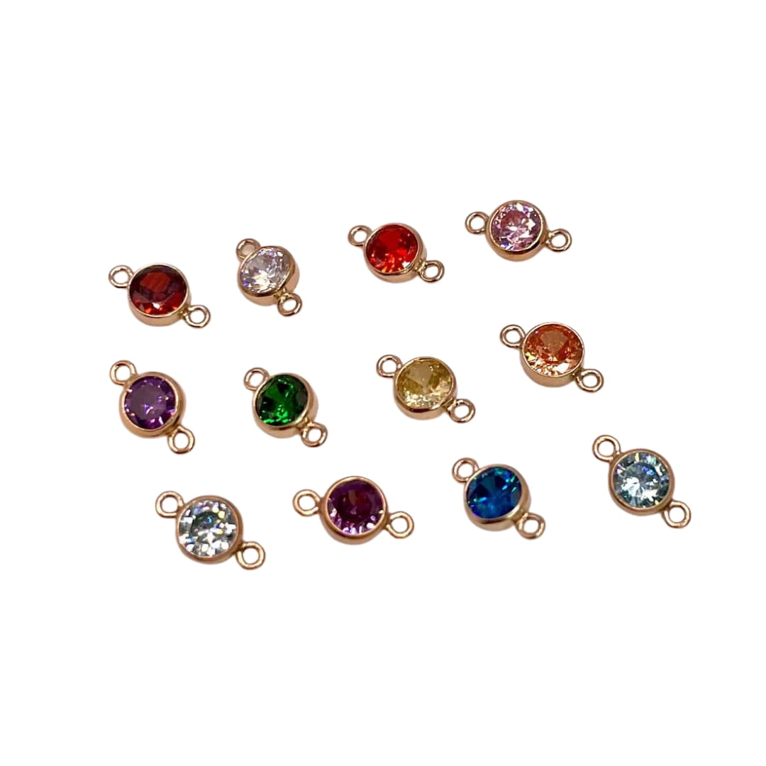 AAA Cubic Zirconia Birthstone Connector Packs