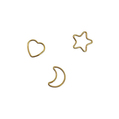 Charms Moon, Star & Heart Jump Rings forEVER Permanent Jewelry Supplies