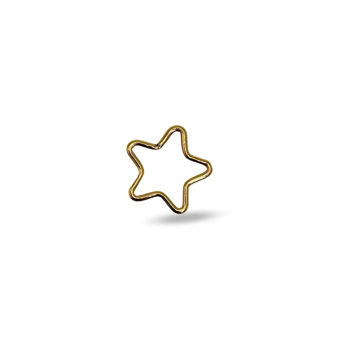 Gold-Filled Star Charms Moon, Star & Heart Jump Rings forEVER Permanent Jewelry Supplies