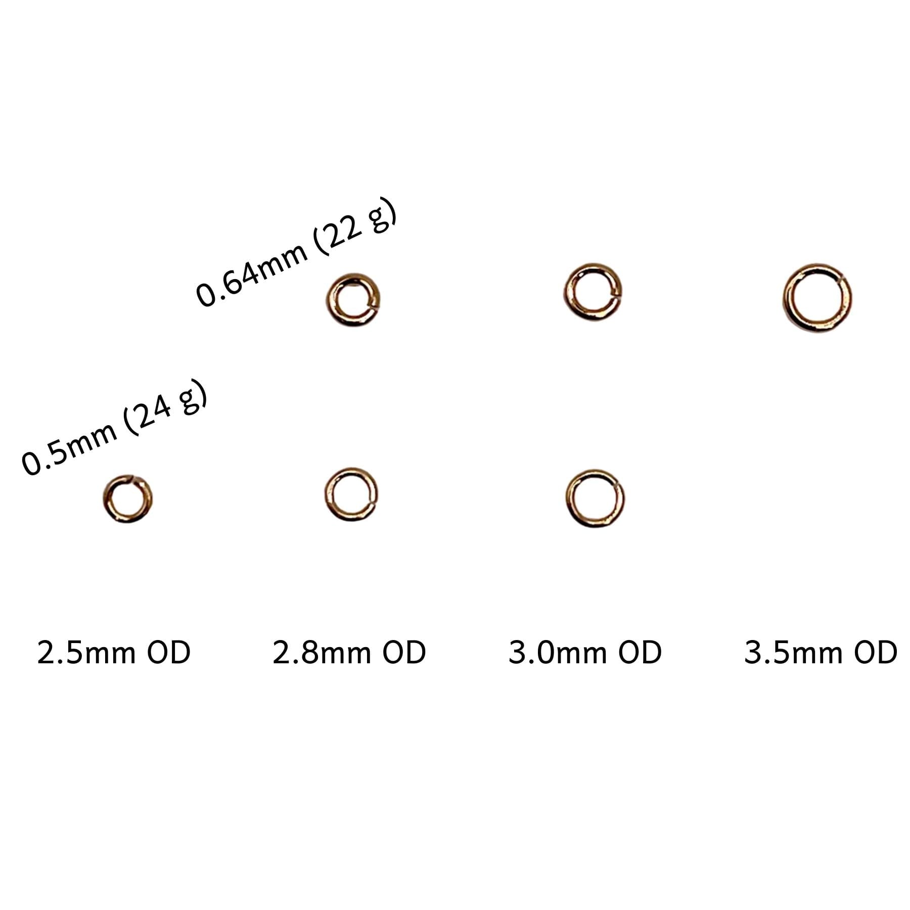14K Yellow Gold Round Click & Lock Jump Rings-Sold by the Piece