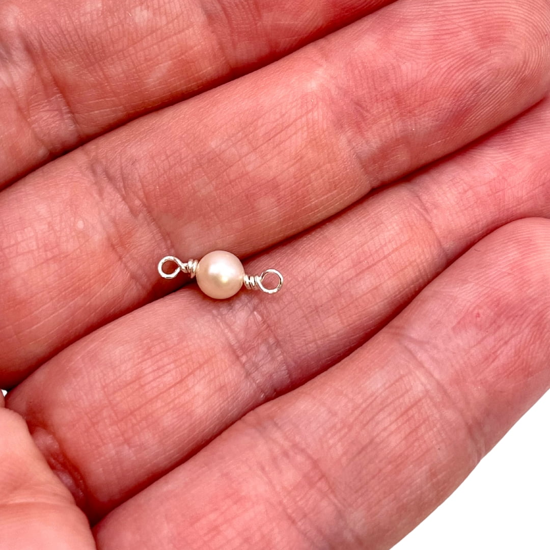 Sterling Silver Connector Handmade Pearl Connectors forEVER Permanent Jewelry Supplies