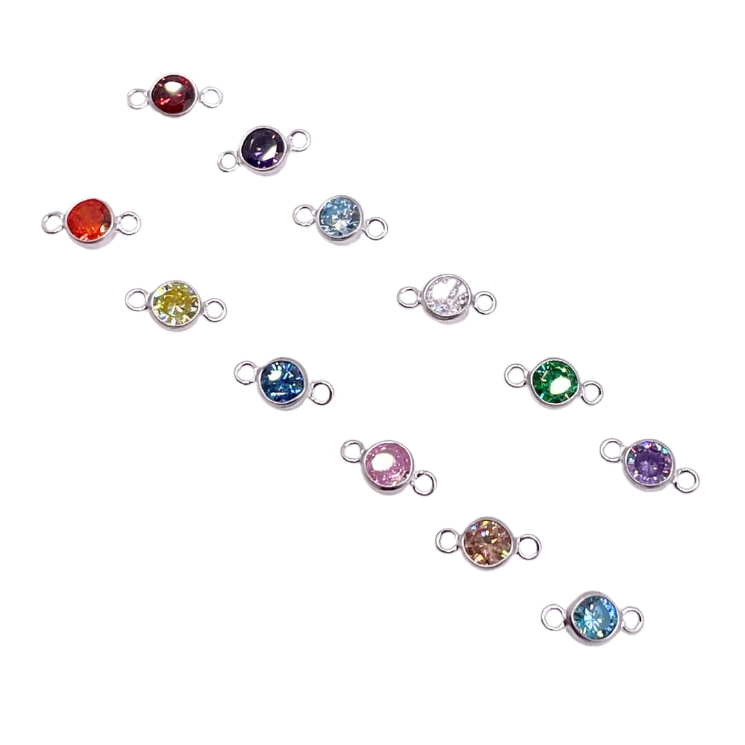 AAA Cubic Zirconia Birthstone Connector Packs