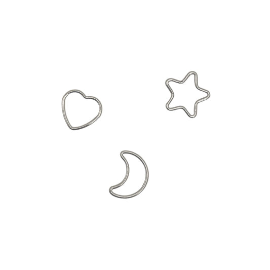 Charms Moon, Star & Heart Jump Rings forEVER Permanent Jewelry Supplies
