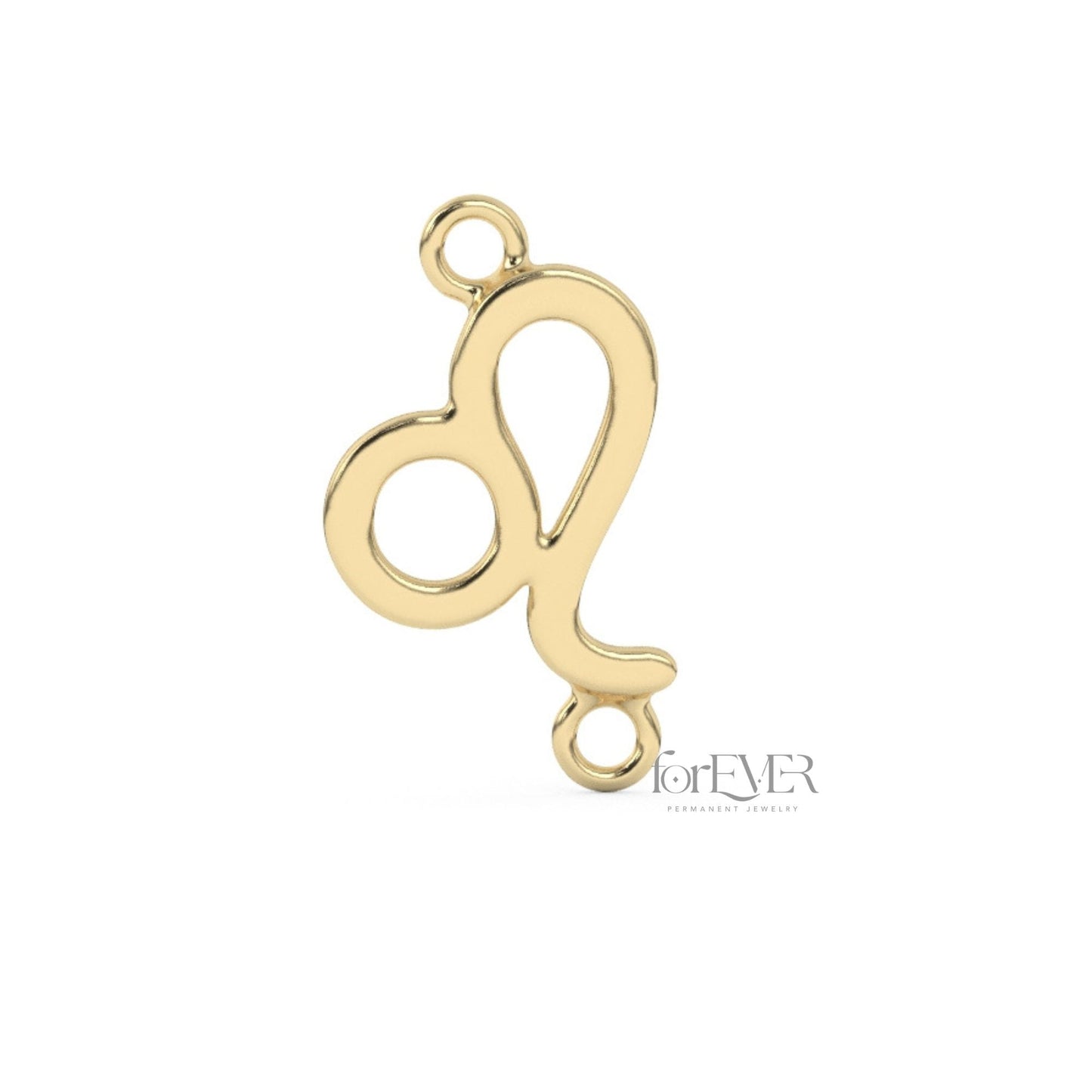 Leo Connector 10k Solid Gold Zodiac Sign Connectors forEVER Permanent Jewelry Supplies