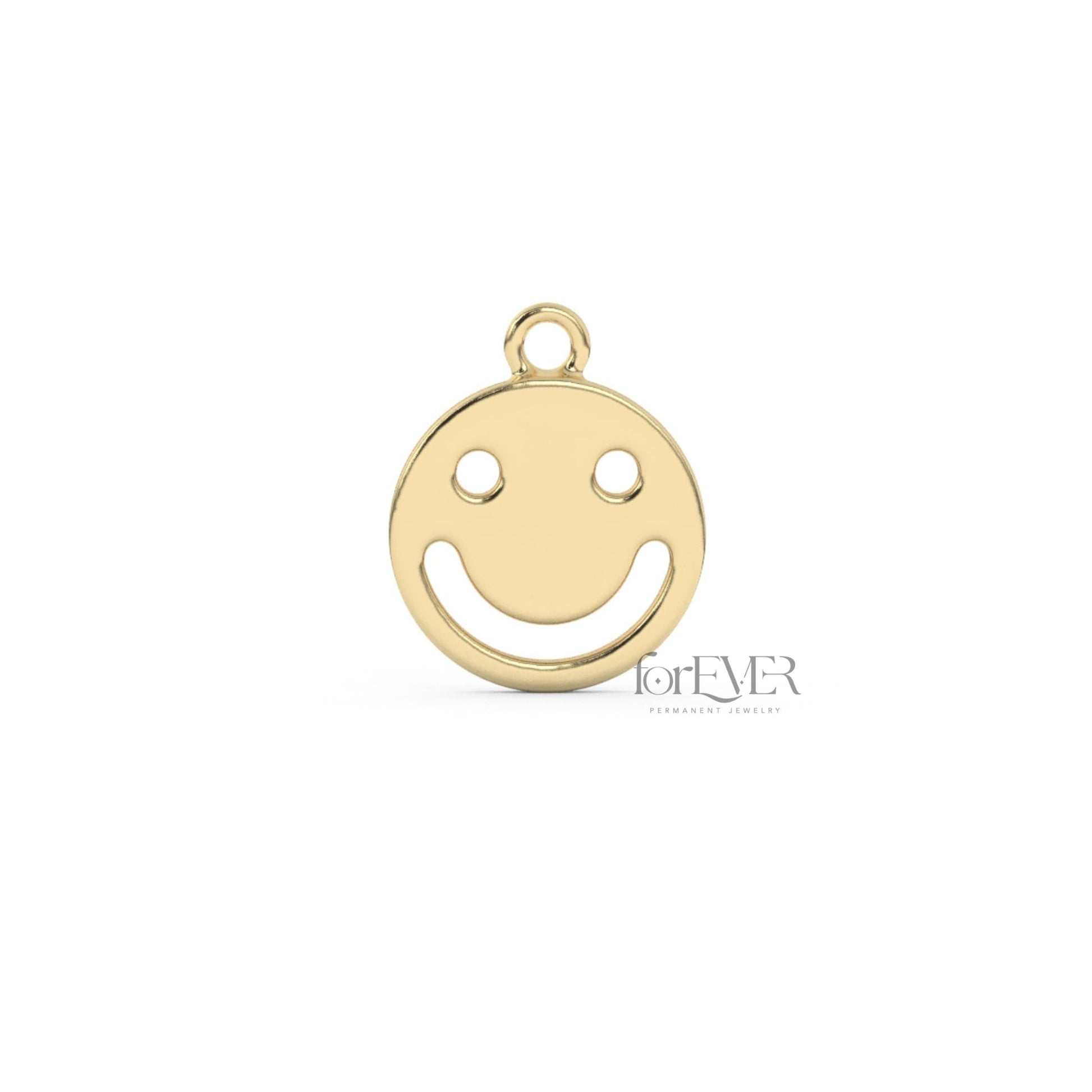 Default Title Connector 10k Solid Gold Smiley Charm or Connector forEVER Permanent Jewelry Supplies