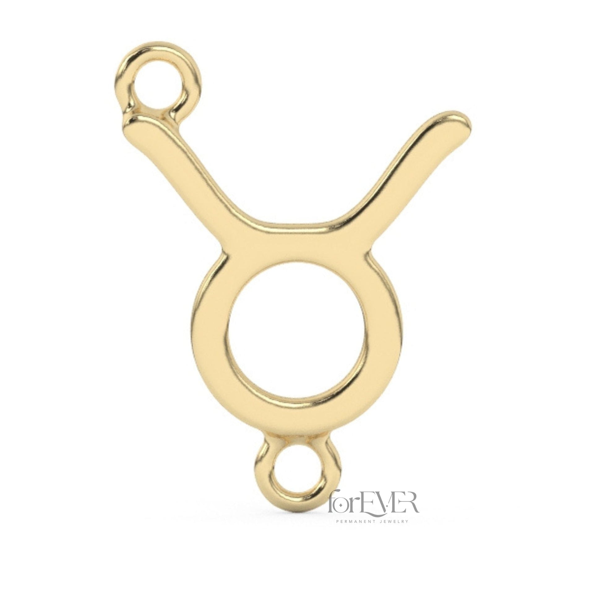 Taurus Connector 10k Solid Gold Zodiac Sign Connectors forEVER Permanent Jewelry Supplies