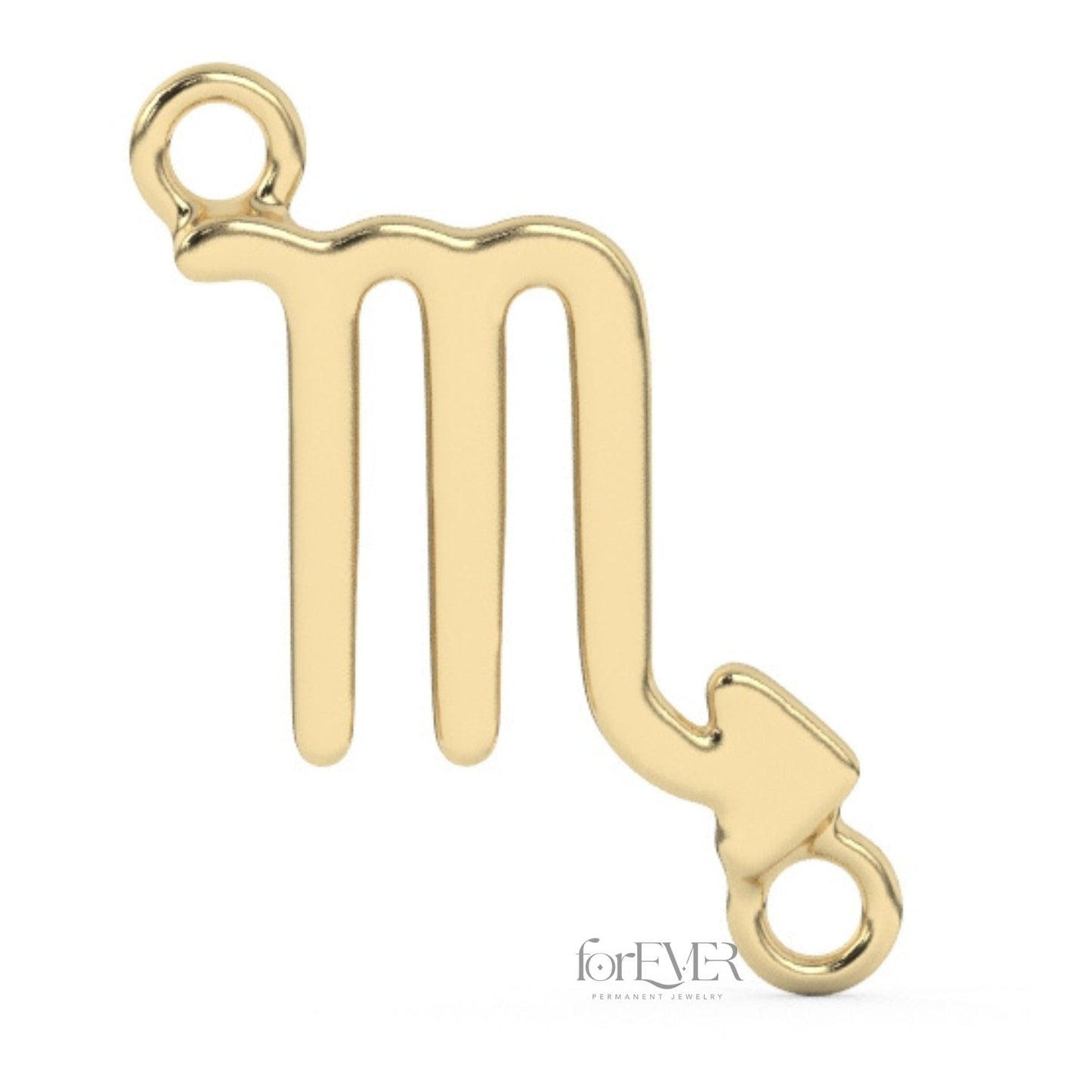 Virgo Connector 10k Solid Gold Zodiac Sign Connectors forEVER Permanent Jewelry Supplies