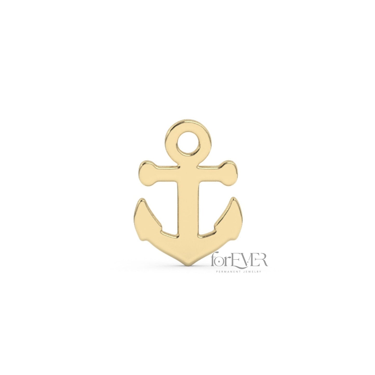 Default Title Connector 10k Solid Gold Anchor Charm forEVER Permanent Jewelry Supplies