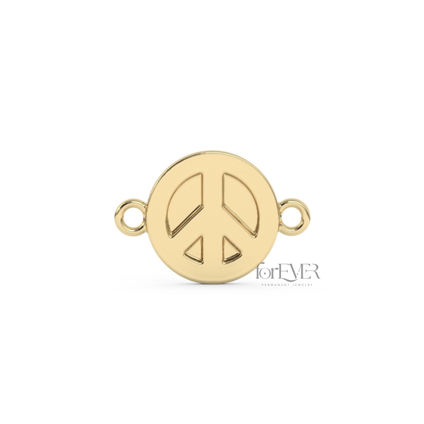 Default Title Connector 10k Solid Gold Peace Connector forEVER Permanent Jewelry Supplies