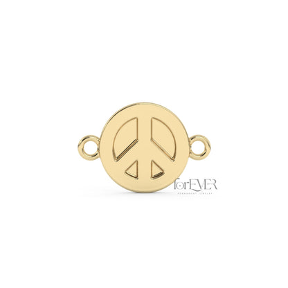 Default Title Connector 10k Solid Gold Peace Connector forEVER Permanent Jewelry Supplies