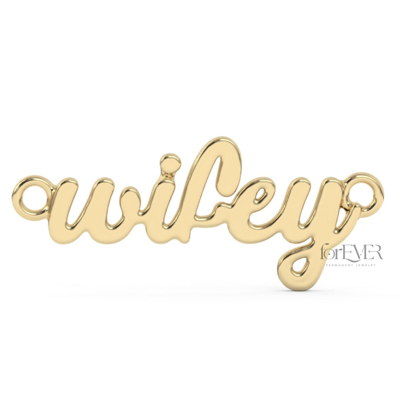 Default Title Connector 10k Solid Gold "Wifey" Connector forEVER Permanent Jewelry Supplies