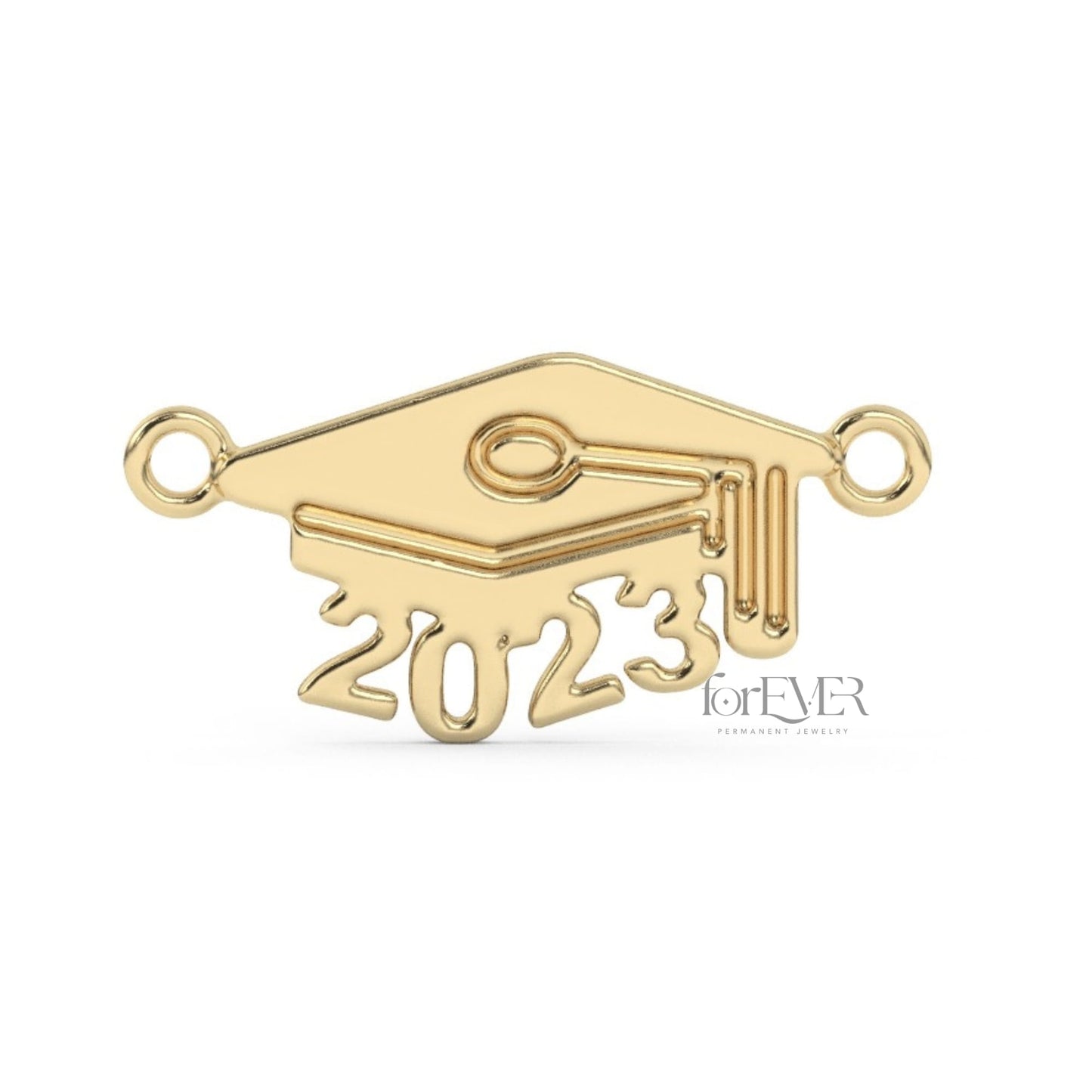 Default Title Connector 10k Solid Gold 2023 Graduation Cap Connector forEVER Permanent Jewelry Supplies