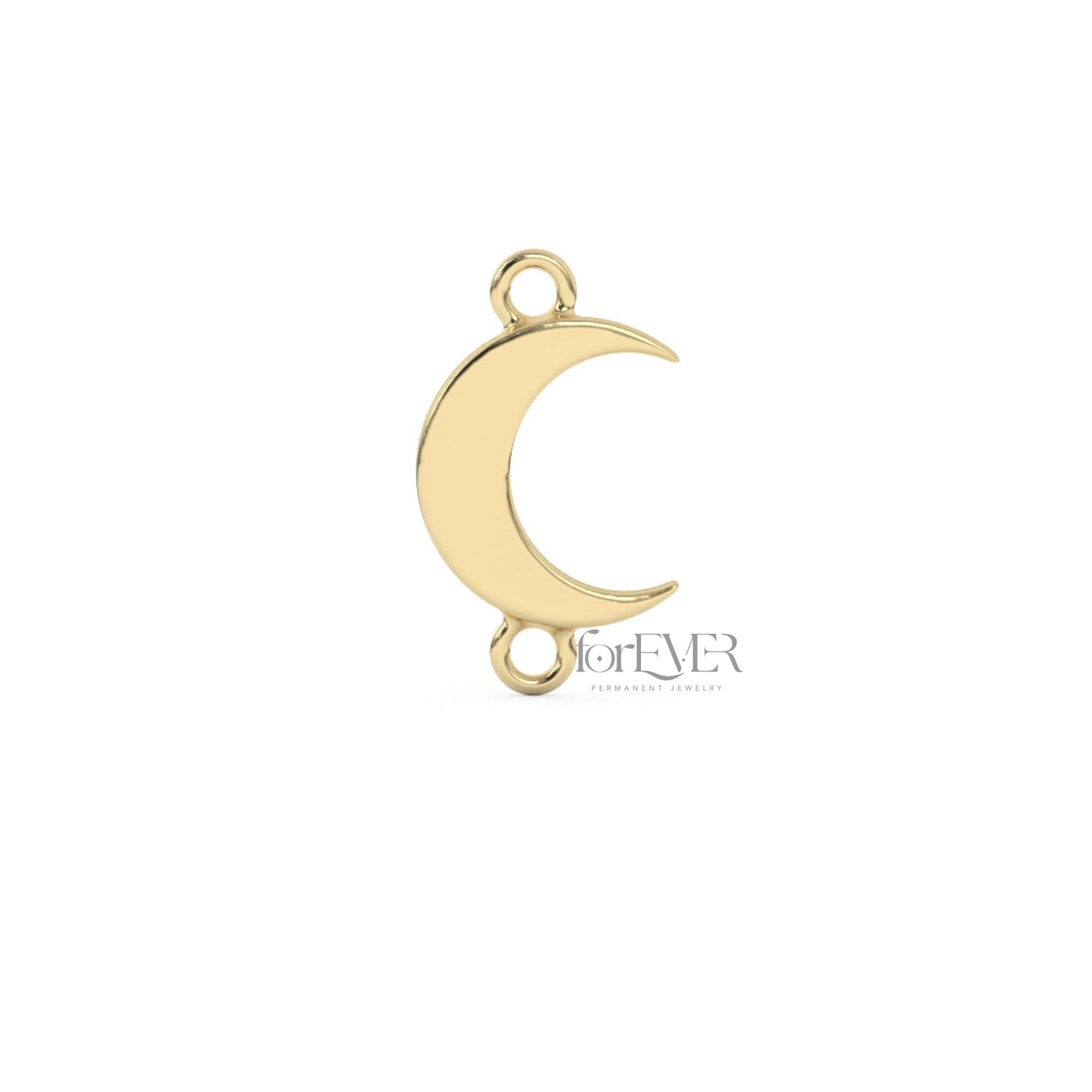 Default Title Connector 10k Solid Gold Crescent Moon Connector forEVER Permanent Jewelry Supplies