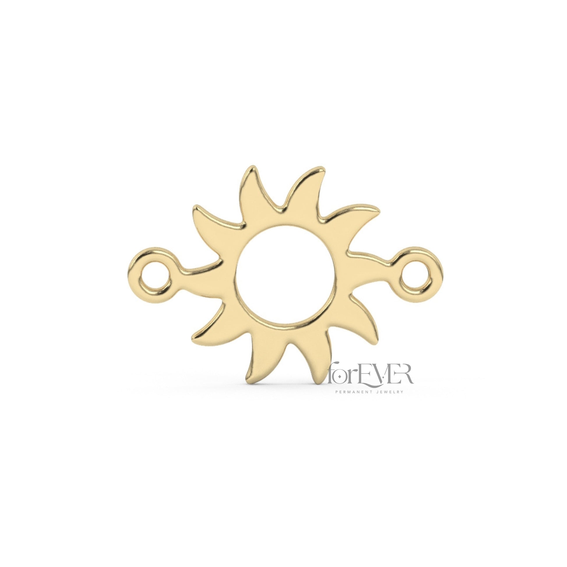 Default Title Connector 10k Solid Gold Sun Charm forEVER Permanent Jewelry Supplies