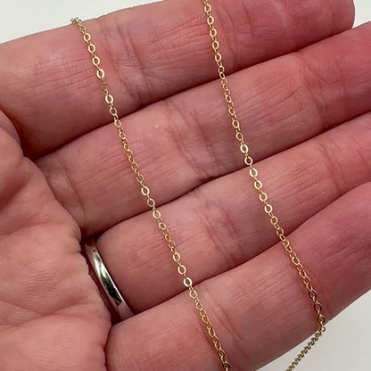 14k Gold Filled Flat Cable Chain by the Meter