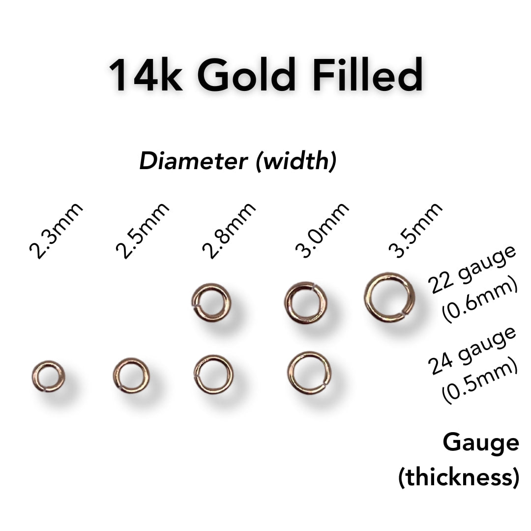 Wholesale 6mm 18ga Round Open Jump Rings 14kt Gold Filled